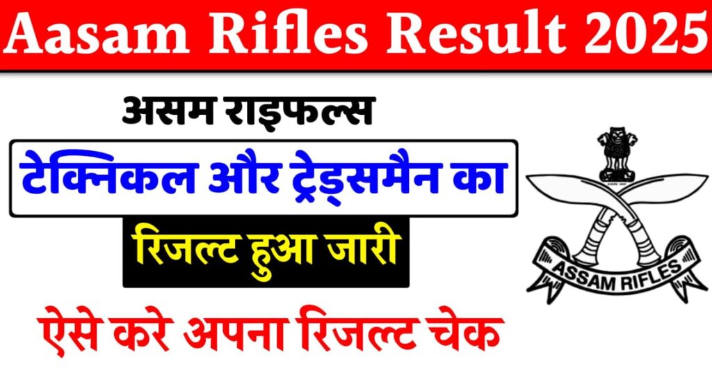 Assam Rifles Result 2025