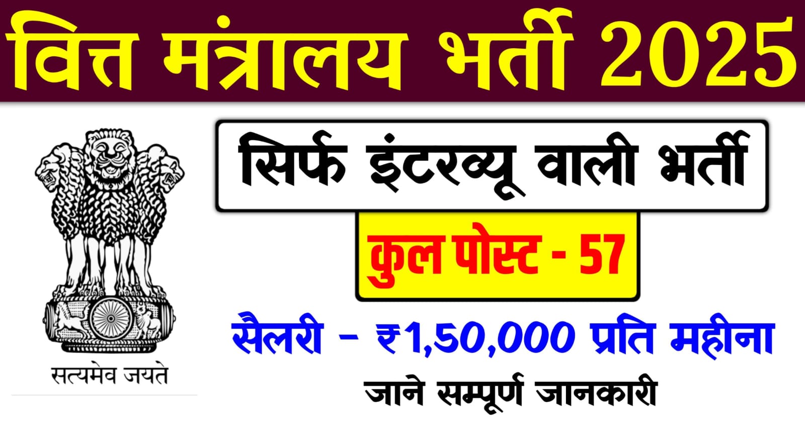 Finance Ministry Recruitment 2025