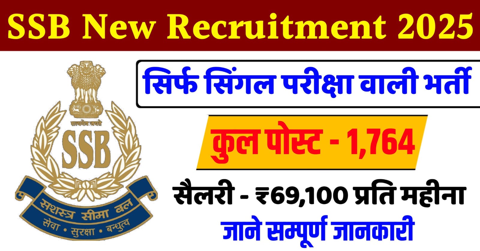 SSB New Recruitment 2025