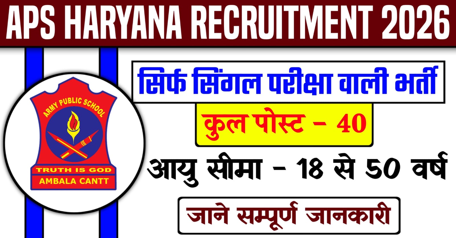 APS Haryana Recruitment 2026