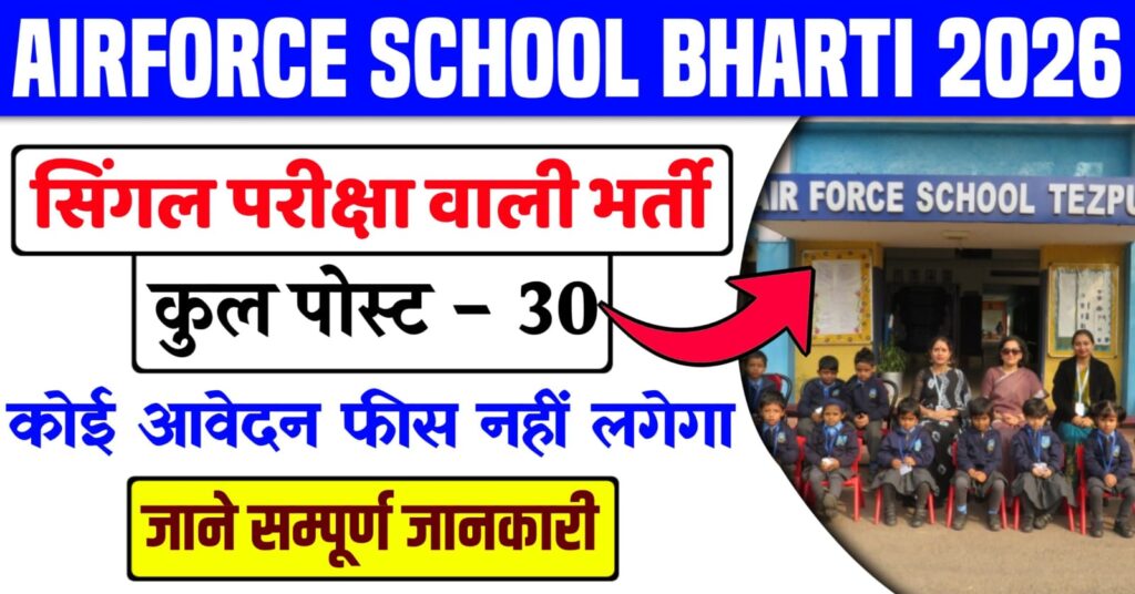 Airforce School Hindan Recruitment 2026