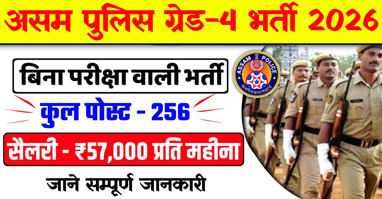 Assam Police Grade 4 Vacancy 2026