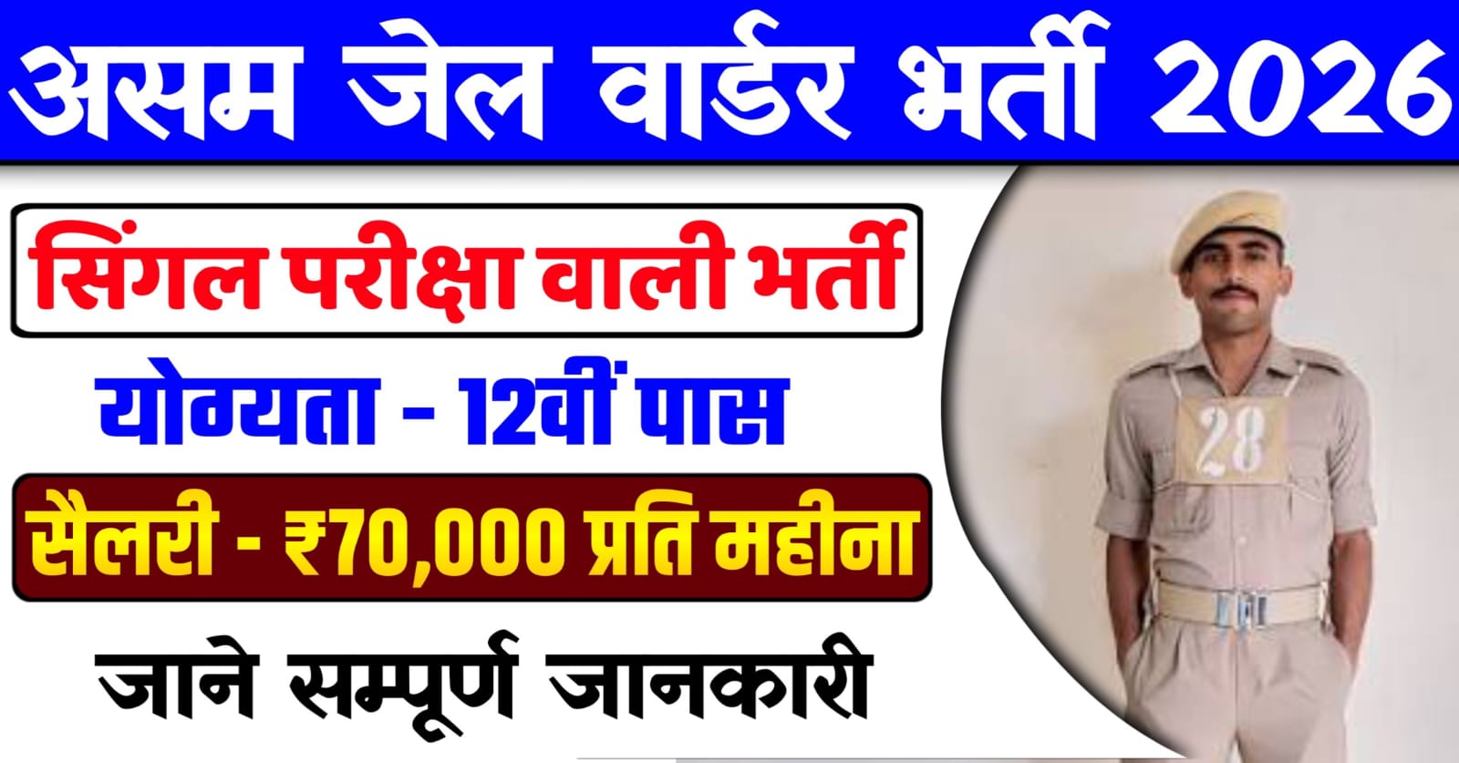 Assam Police Jail Warder Recruitment 2026