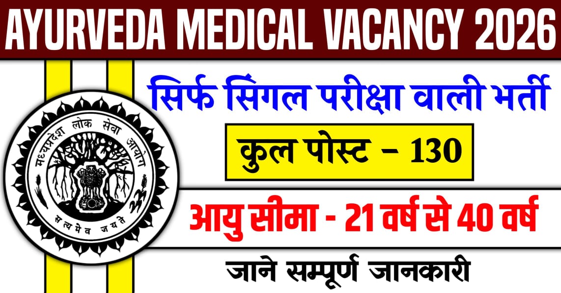 Ayurveda Medical Recruitment 2026