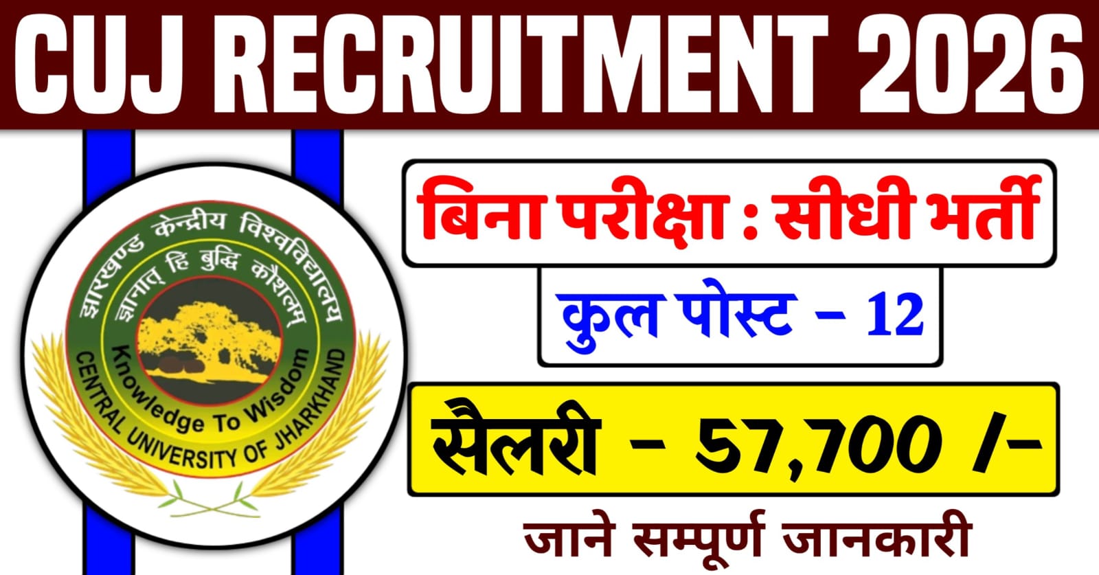 CUJ Recruitment 2026