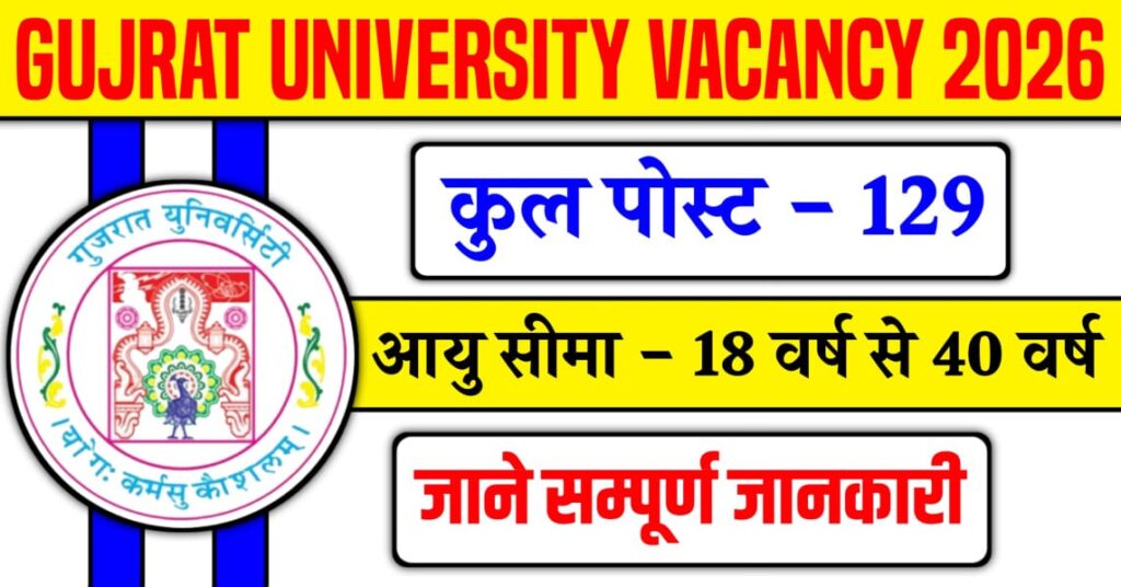 Gujrat University Vacancy 2026