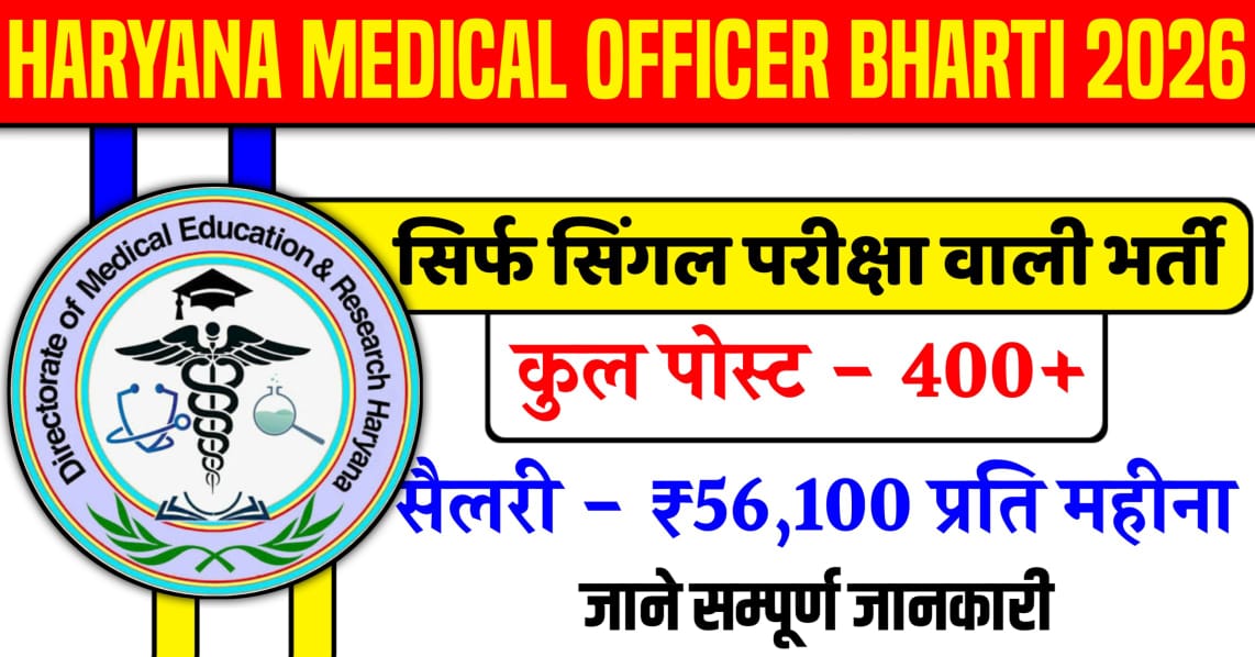 Haryana Medical Officer Recruitment 2026
