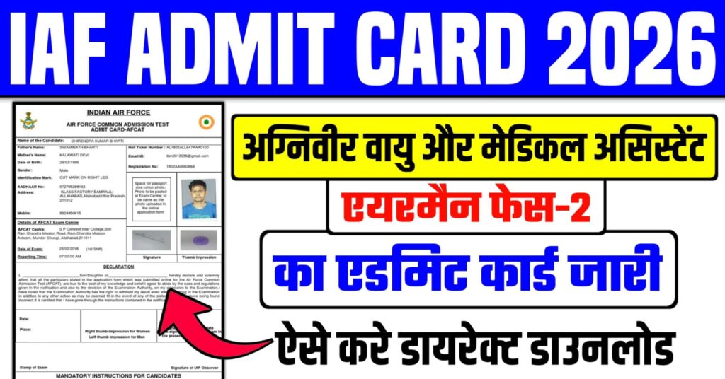 IAF Admit Card 2026