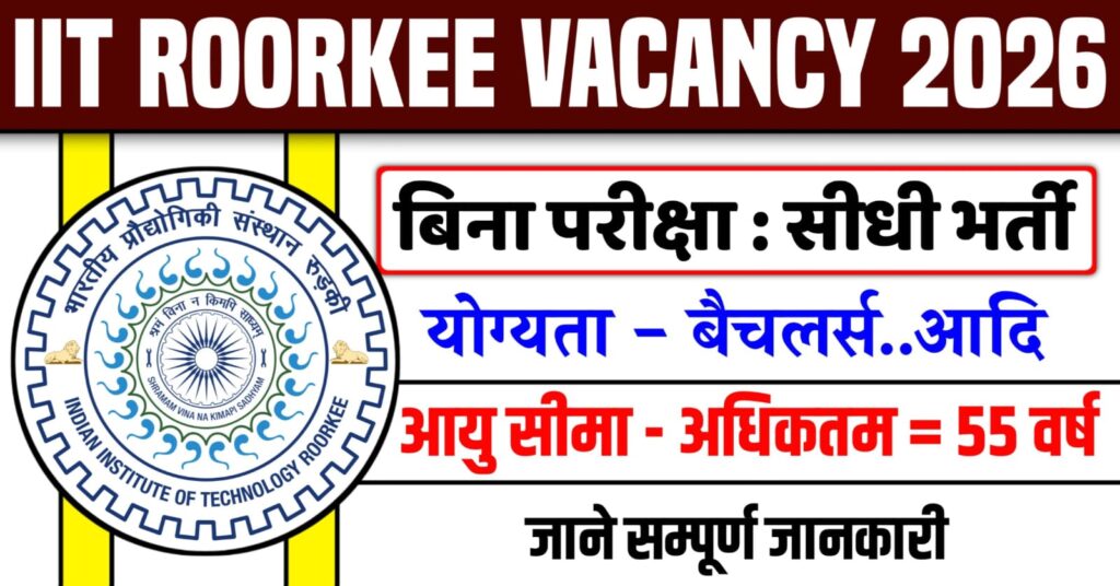 IIT Roorkee Recruitment 2026
