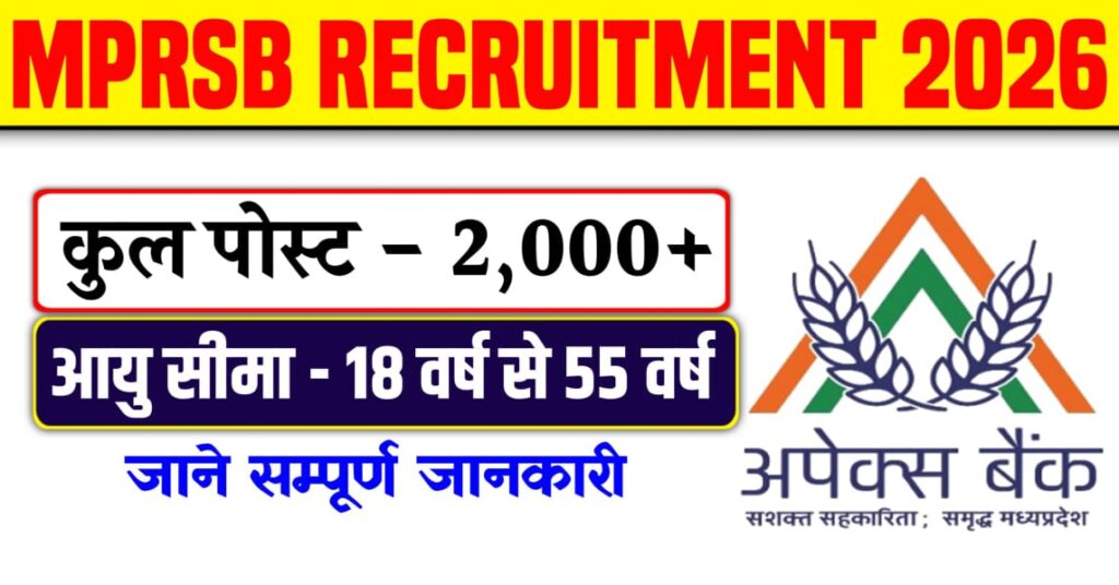 MPRSB Recruitment 2026