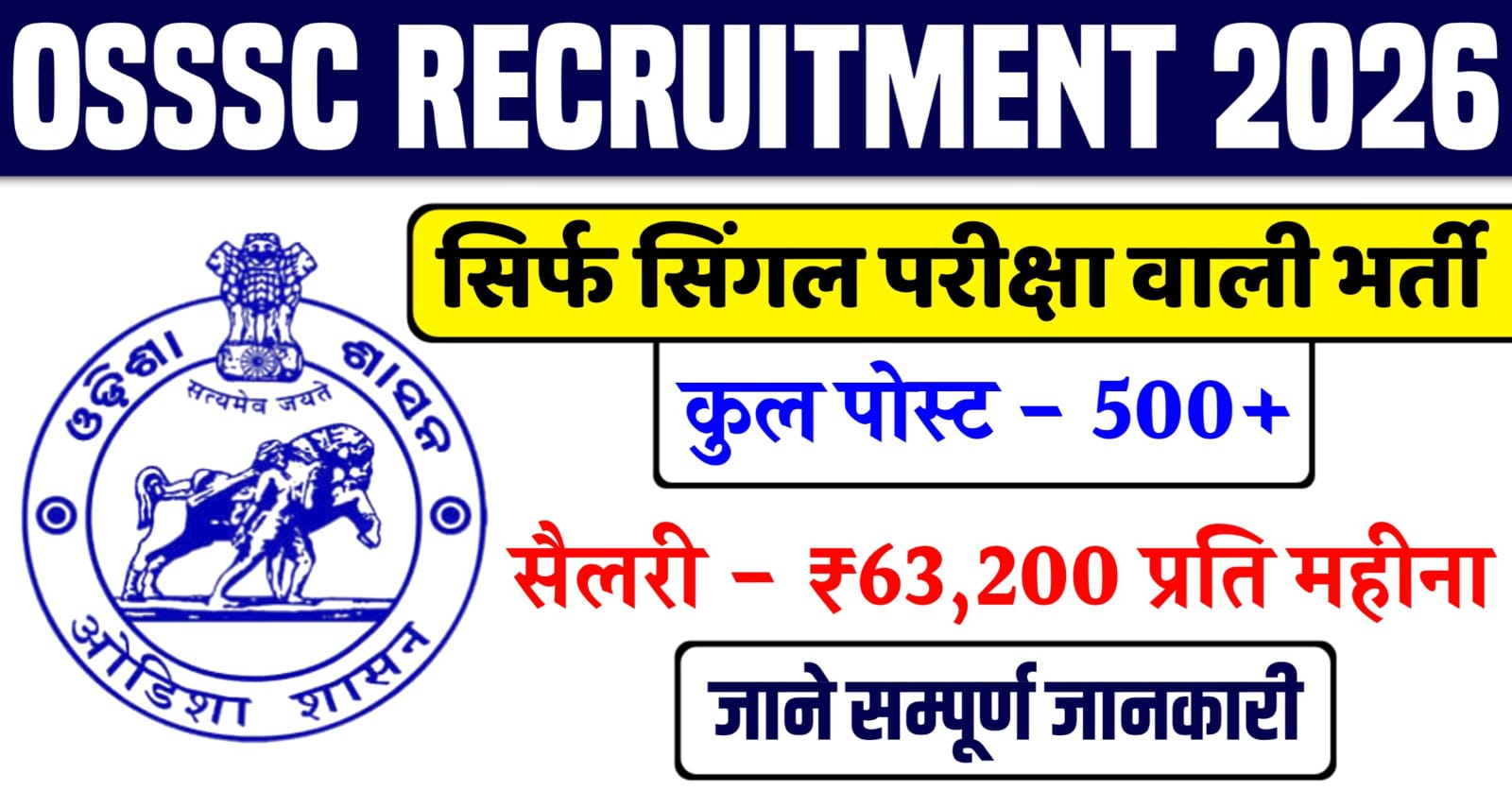 OSSSC Recruitment 2026