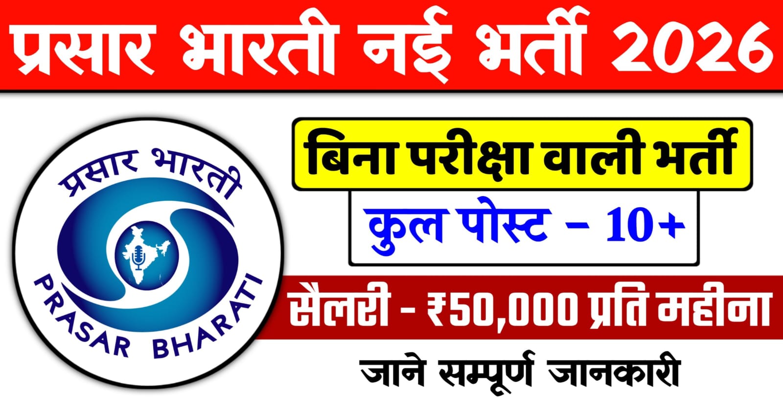 Prasar Bharati Marketing Executive Vacancy 2026