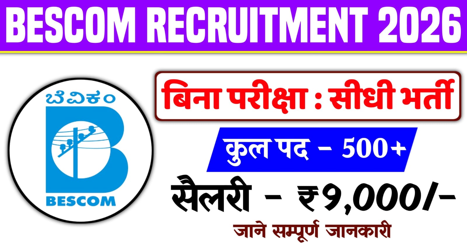 BESCOM Recruitment 2026