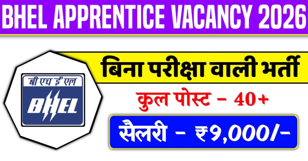 BHEL Jhansi Apprentice Vacancy 2026