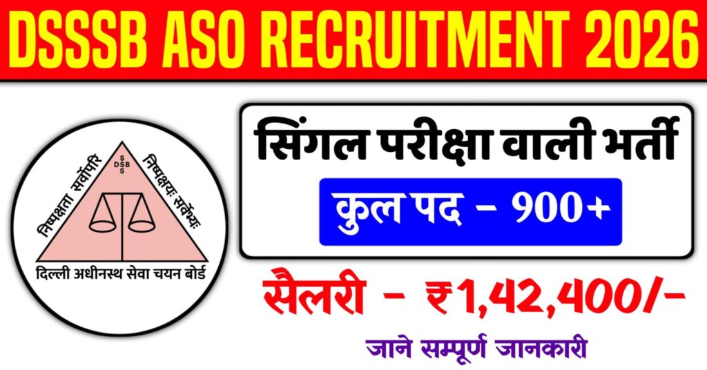 DSSSB ASO Recruitment 2026