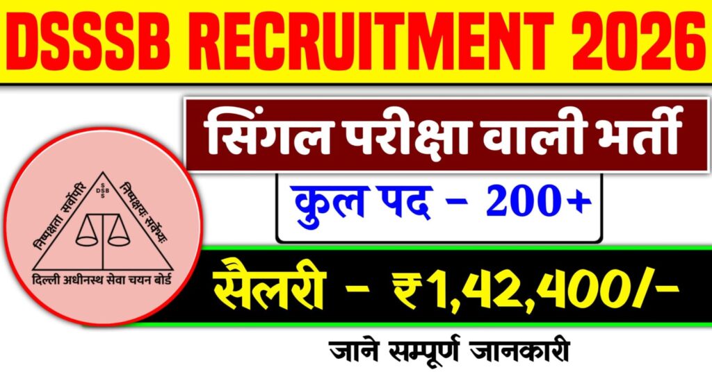 DSSSB Recruitment 2026