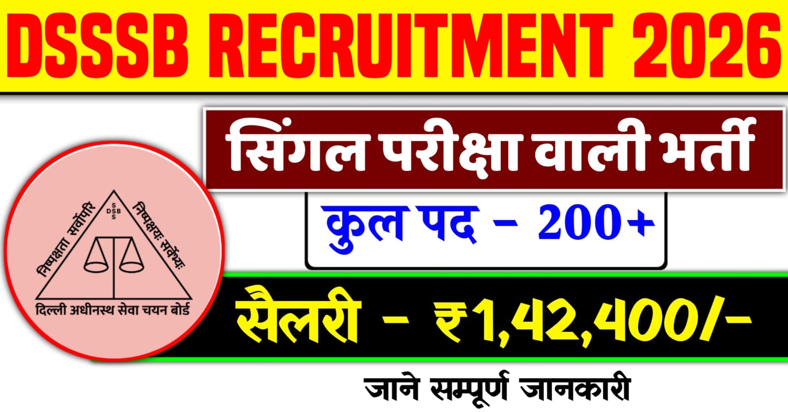 DSSSB Recruitment 2026