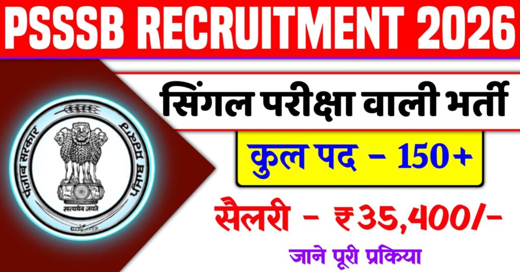 PSSSB Recruitment 2026