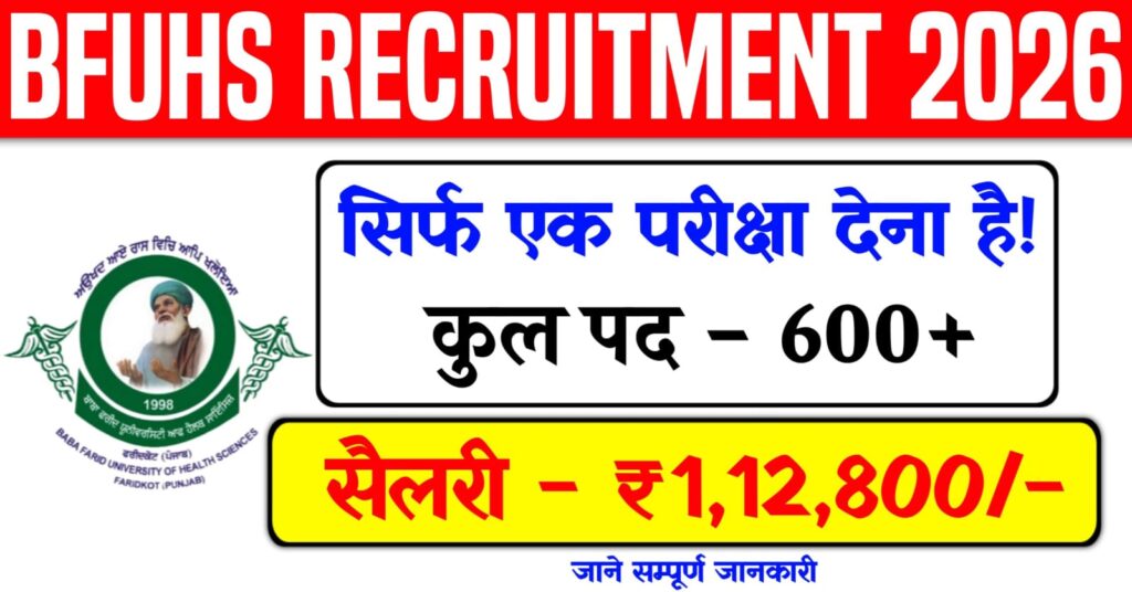 BFUHS Recruitment 2026