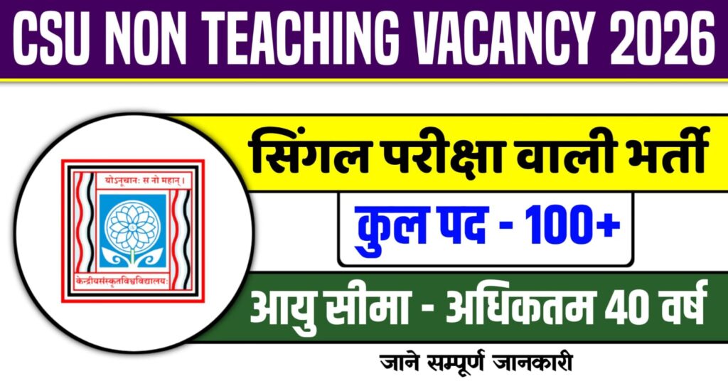 CSU Non Teaching Vacancy 2026