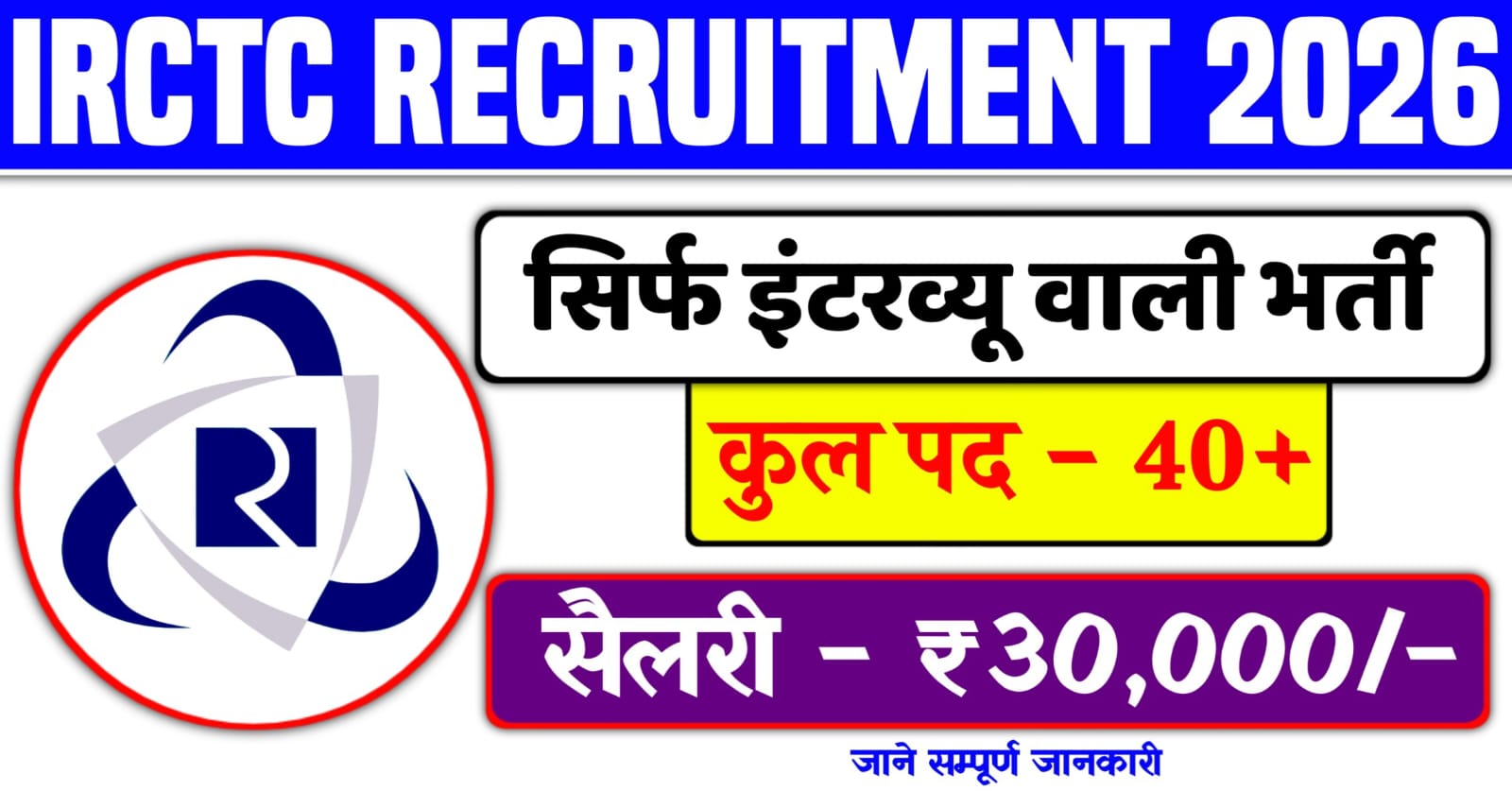 IRCTC Recruitment 2026