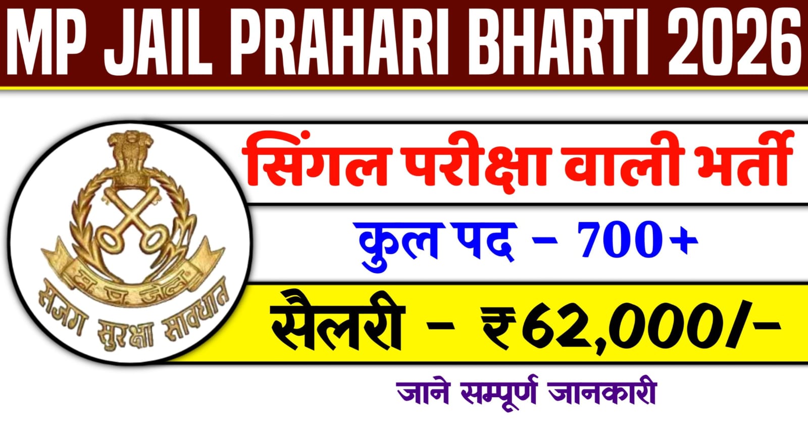 MP Jail Prahari Vacancy 2026