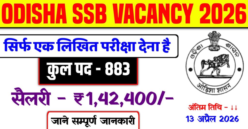 Odisha SSB Vacancy 2026