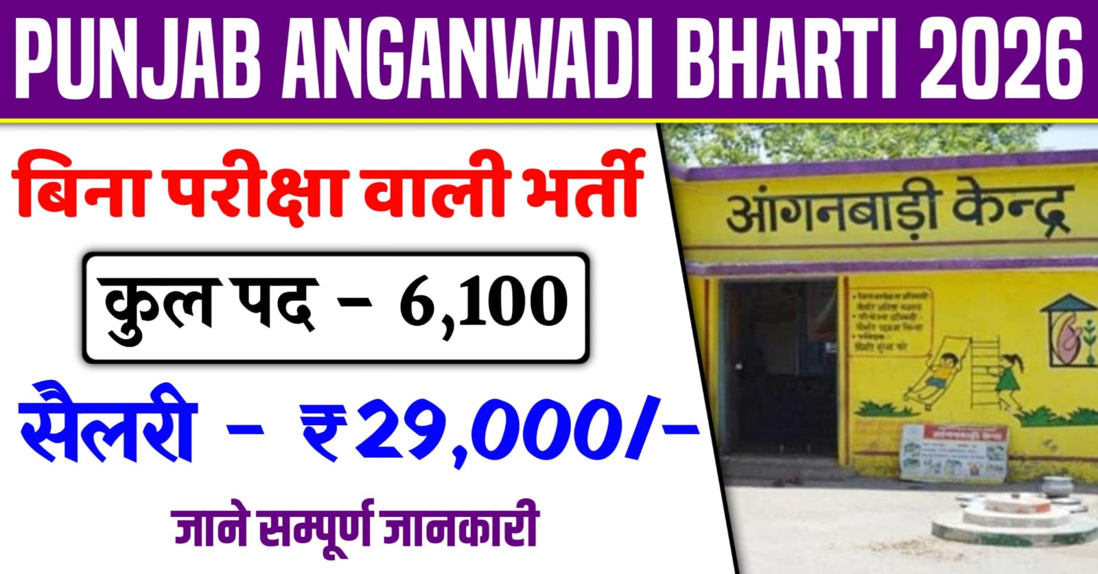 Punjab Anganwadi Vacancy 2026