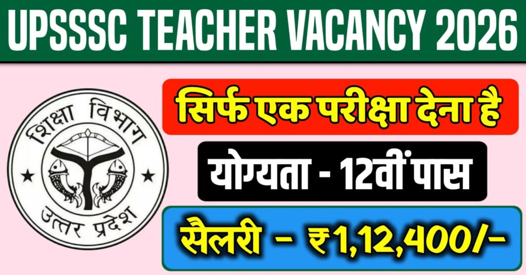 UPSSSC Special Teacher Vacancy 2026